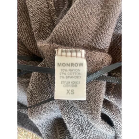 MONROW (Revolve) Super Soft Wrap Front Dress XS CASUAL COMY MINIMALIST - Picture 6 of 8